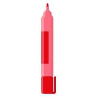 Vector cartoon red colored marker.