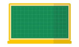 Vector cartoon green checkered school board.