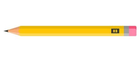 Vector cartoon yellow simple pencil.