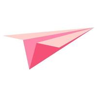 Vector cartoon origami paper plane.