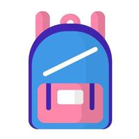 Vector cartoon school bag or backpack