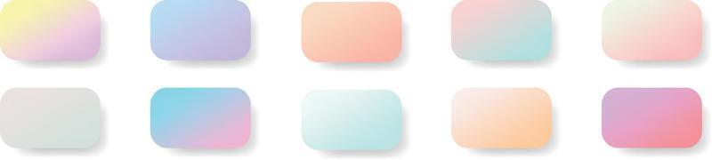 Soft pastel colored Screen gradient set with modern abstract backgrounds. Colorful fluid covers for calendar, brochure, invitation, cards. Trendy soft color. vector