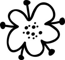Decorative flower. Vector illustration. linear hand doodle