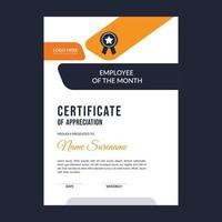 Certificate template awards diploma background vector