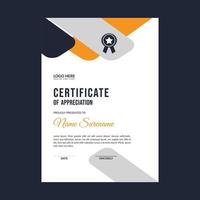 Certificate template awards diploma background vector