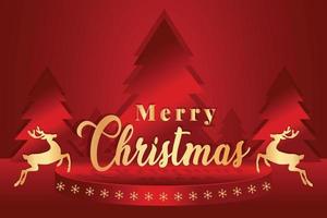 Merry christmas holiday greetings with decorative elements free vector illustration