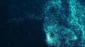 Abstract Blue Particles Background. Particles And Blue Background 4K. Beautiful Abstract Background. Particles Waving Background. video