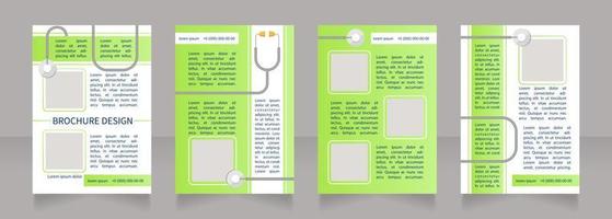 Coronavirus rehabilitation guide blank brochure layout design vector