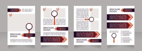 Commercial recruitment agency promotional blank brochure layout design vector