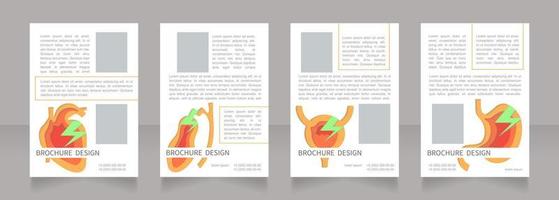 Heart disorder medical indication blank brochure layout design vector