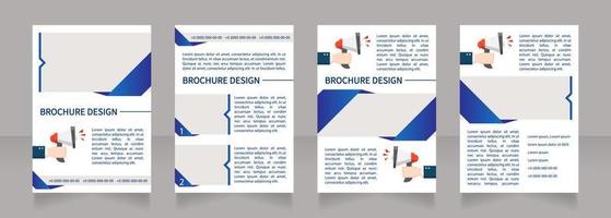 búsqueda de empleados a través del diseño de diseño de folleto en blanco de las redes sociales vector