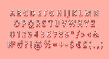 Geometric modern sans serif alphabet set vector