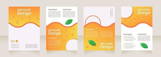 Raw foodism nutrition and dieting blank brochure layout design vector