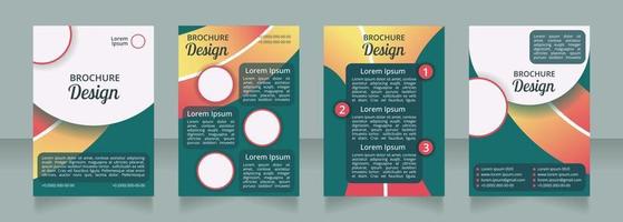 Productos ricos en vitaminas, diseño de folletos en blanco. vector