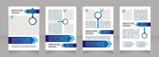 Job interview process guideline blank brochure layout design vector