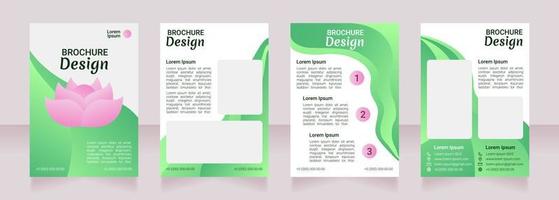 Yoga studio blank brochure design vector