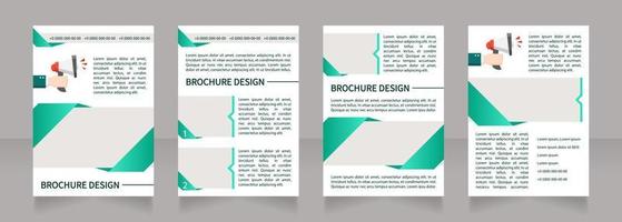 proceso de contratación outsourcing diseño de diseño de folleto en blanco vector