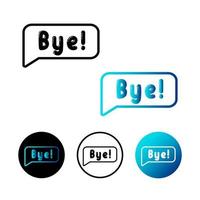 Abstract Bye Message Icon Illustration vector