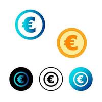 Abstract Euro Symbol Icon Illustration