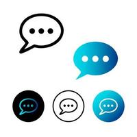 Abstract Talk Bubble Icon Illustration vector