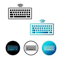 Abstract Wireless Computer Keyboard Icon Illustration vector