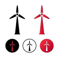 Abstract Wind Turbine Icon Illustration vector