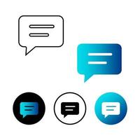 Abstract Chat Box Icon Illustration vector