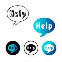 Abstract Help Message Icon Illustration vector