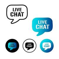 Abstract Live Chat Icon Illustration vector