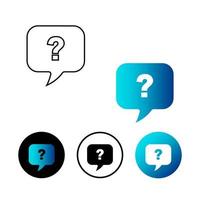 Abstract Question Inquiry Icon Illustration vector