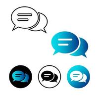 Abstract Text Message Icon Illustration vector