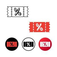 Abstract Voucher Icon Illustration vector