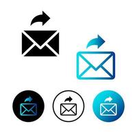 Abstract Email Forward Icon Illustration vector