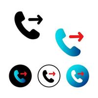 Abstract Outgoing Call Icon Illustration vector