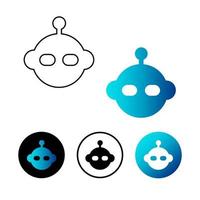 Abstract Chatbot Icon Illustration vector