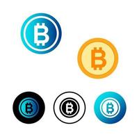 Abstract Bitcoin Icon Illustration vector