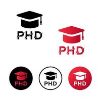 Abstract PHD Icon Illustration vector