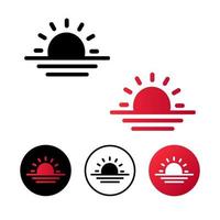 Abstract Sunrise Icon Illustration vector