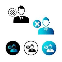 Abstract Wrong Suggestion Icon Illustration vector