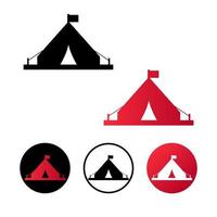 Abstract Camping Tent Icon Illustration vector