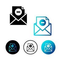 Abstract Email Unsubscribe Icon Illustration vector