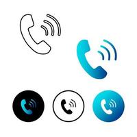 Abstract Phone Call Icon Illustration vector