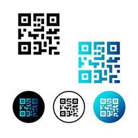 Abstract QR Code Icon Illustration vector