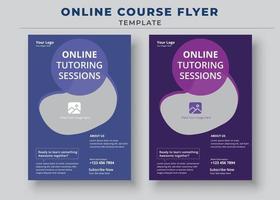 Course Flyer Template, Online Class Flyers, Education Flyer, Online Course Flyers and poster vector