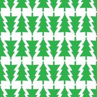 Green Christmas Tree Seamless Background Pattern vector