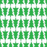 Green Christmas Tree Seamless Background Pattern vector