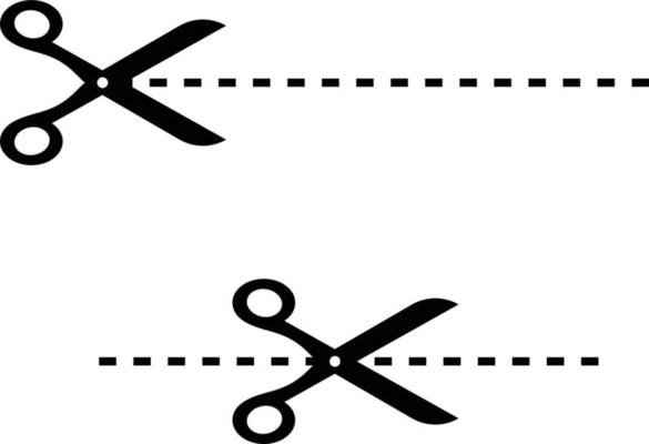 Cut, Crop, Cutting Scissors Symbol Icon or Sign