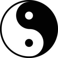 icono de símbolo de ying yang sobre un fondo blanco vector