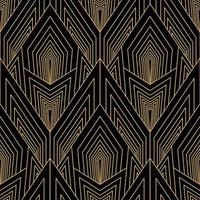 Impresionante elegante diseño de patrones sin fisuras de vector art deco de oro