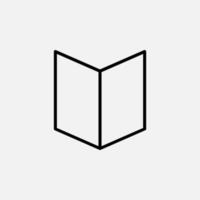 libro, lectura, biblioteca, icono de línea de estudio, vector, ilustración, plantilla de logotipo. adecuado para muchos propósitos. vector
